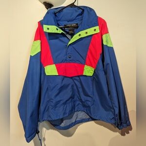 Retro neon raincoat